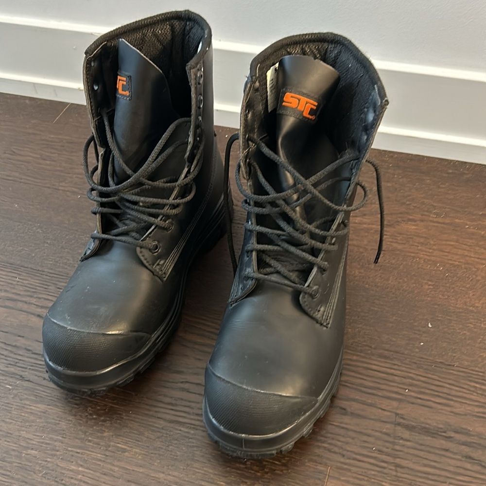 STC steel toe work construction boots